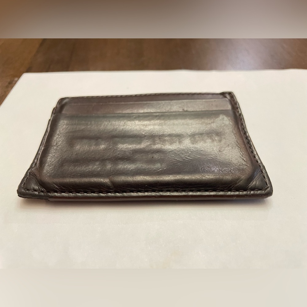 Mens COACH Slim Cardholder Wallet Brown Leather. Used.